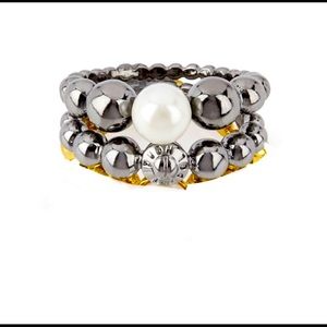 Henri Bendel stackable beaded rings